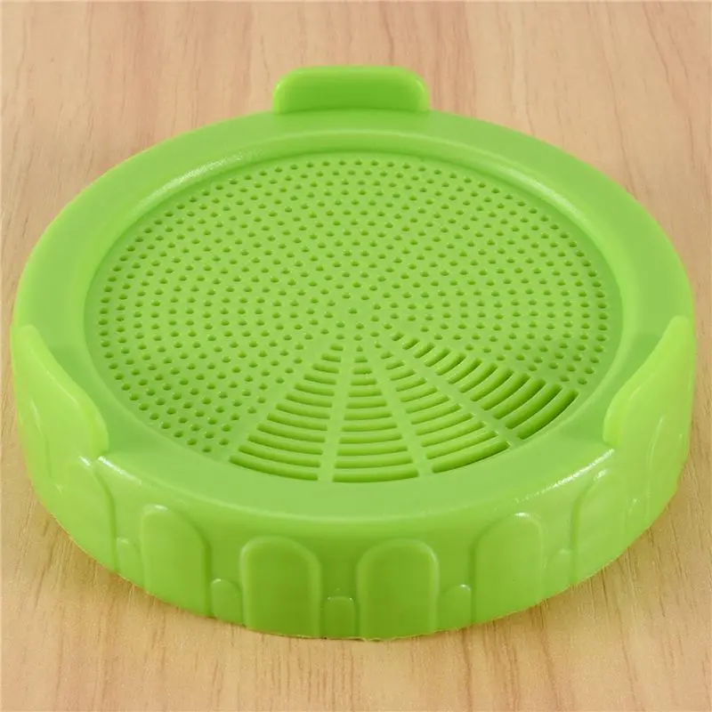 ABJN-6 Pack Sprouting Jar Strainer Lids - Wide Mouth Jar Screen Sprouting Kit Lids - For Growing Bean, Broccoli