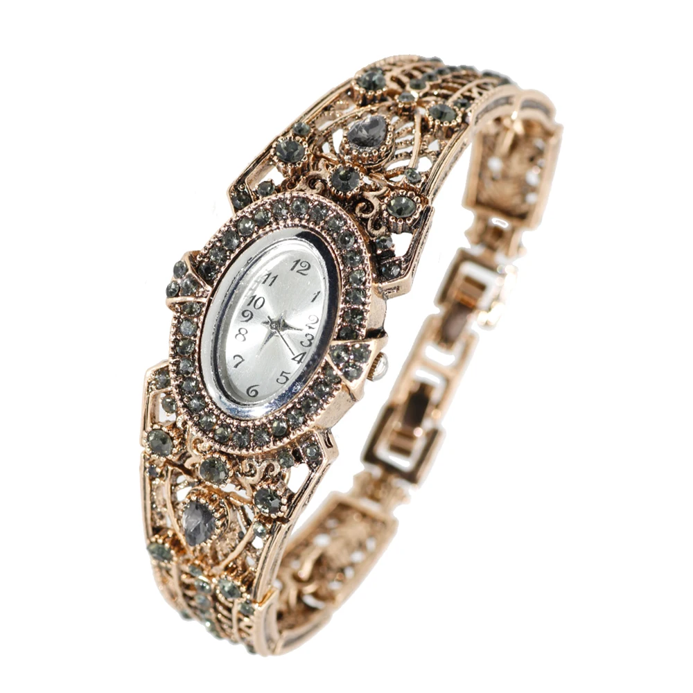 Vintage Turkish Bangle Watches Bohemia Women Bracelet Antique Gold Color Quartz Watch  Digital Wristwatch Relogio Feminino Gift