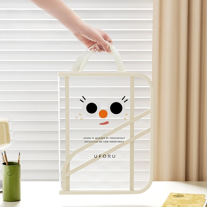 Folding Book Storage Bag Student Large Capacity Foldable Organizer Transparent Dustproof Waterproof Easy To Carry Document Bag