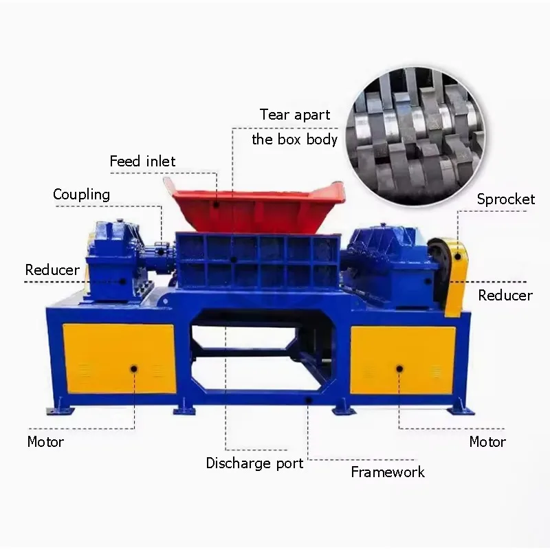 

(Депозитная цена) Двухвальный измельчитель бытовых отходов 220 В Дробилка по дереву и соломинке (доставка по морю)
