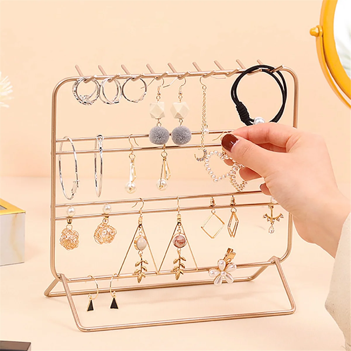 FZFZ ジュエリースタンドホルダー イヤリングとネックレスディスプレイスタンド ブレスレットディスプレイ、ジュエリーオーガナイザー