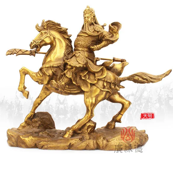 office home House safety  Talisman -efficacious Money Drawing Martial god of wealth guan gong Guandi brass statue