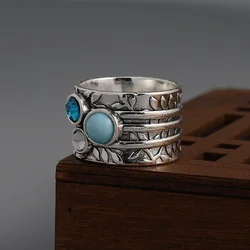 Vintage Natural Stone Rings for Women Statement Retro Personalized Charms Finger Ring Girl Metal Accessories Party Jewelry Gifts