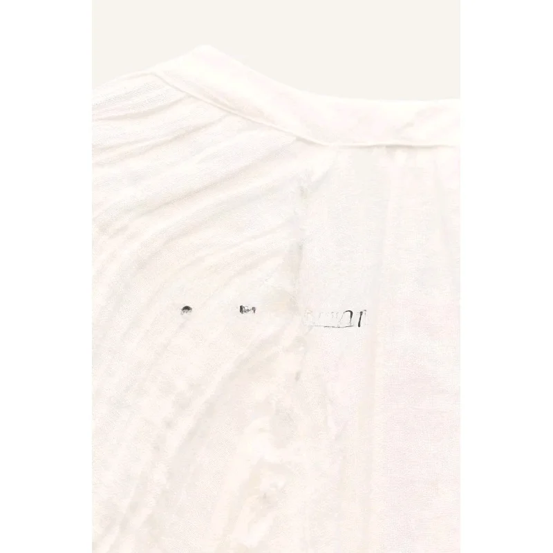 Lente Nieuwe Lazy Sle V-Ne Lange Sve Geplooide Losse Blend irt Polyestervezel 00% Bubble Sve Midi Lengte irt