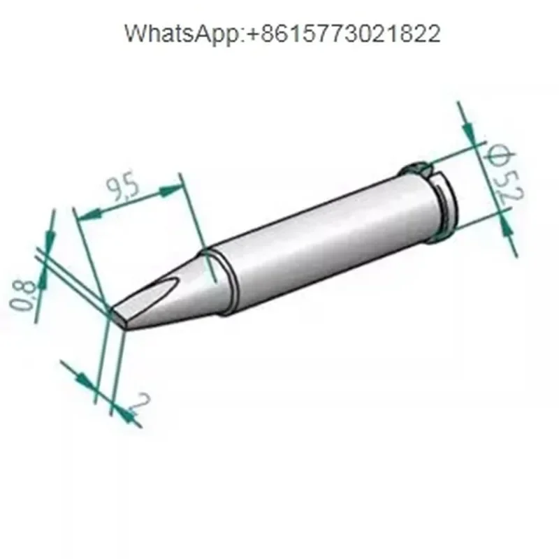 German Elsa ERSA soldering iron tip 0102CDLF20/SB chisel shape 2 mm 102CDLF20