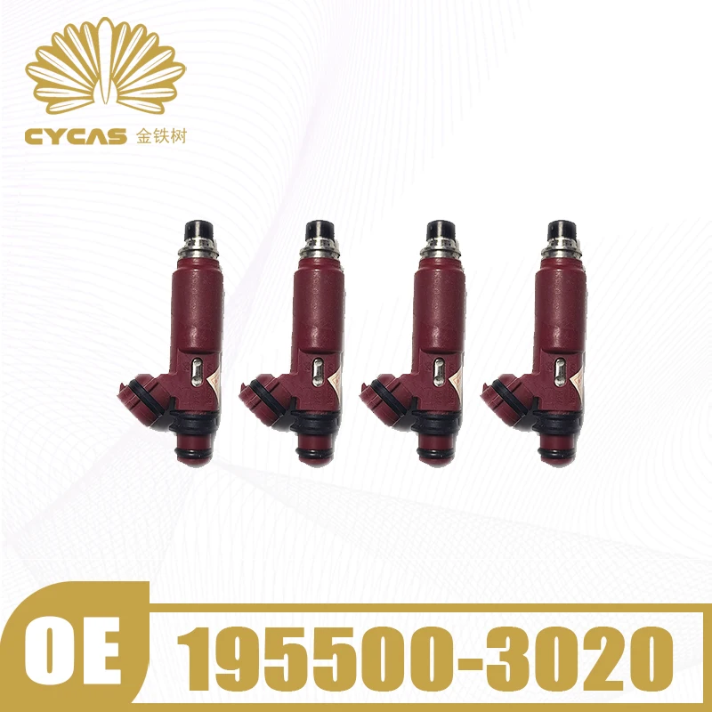 4PCS CYCAS FUEL INJECTOR 195500-3020 B31R-13-250 For Mazda 323 Demio Mk8 1.3L 1998-2003 Car Replacement Parts