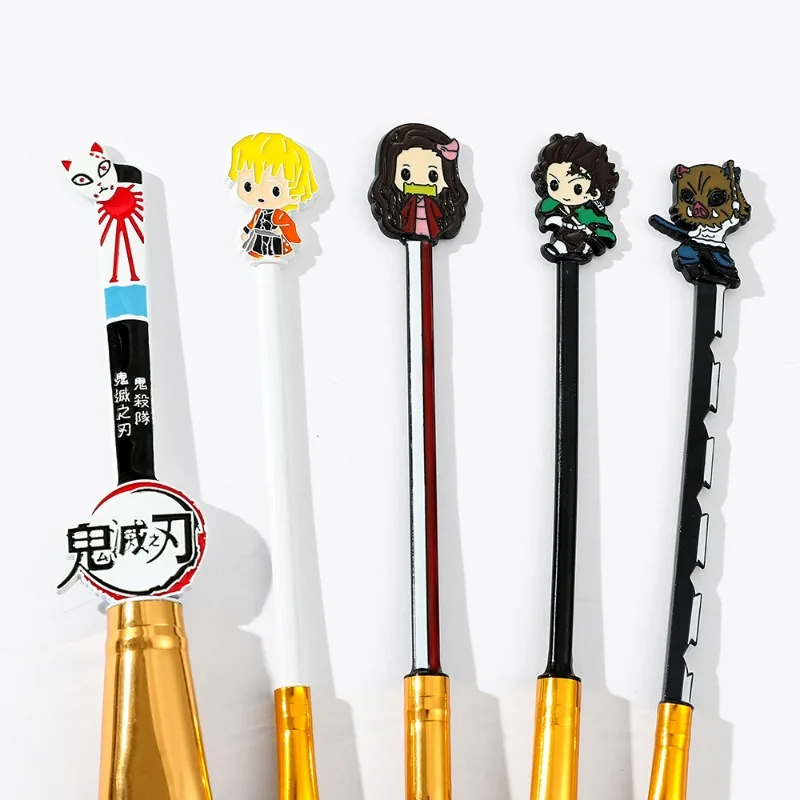 

Demon Slayer Cartoon Peripheral Makeup Brushes Set Tool Facial Foundation Eyeshadow Eyebrow Lip Brush Beauty Make Up Tool Gift
