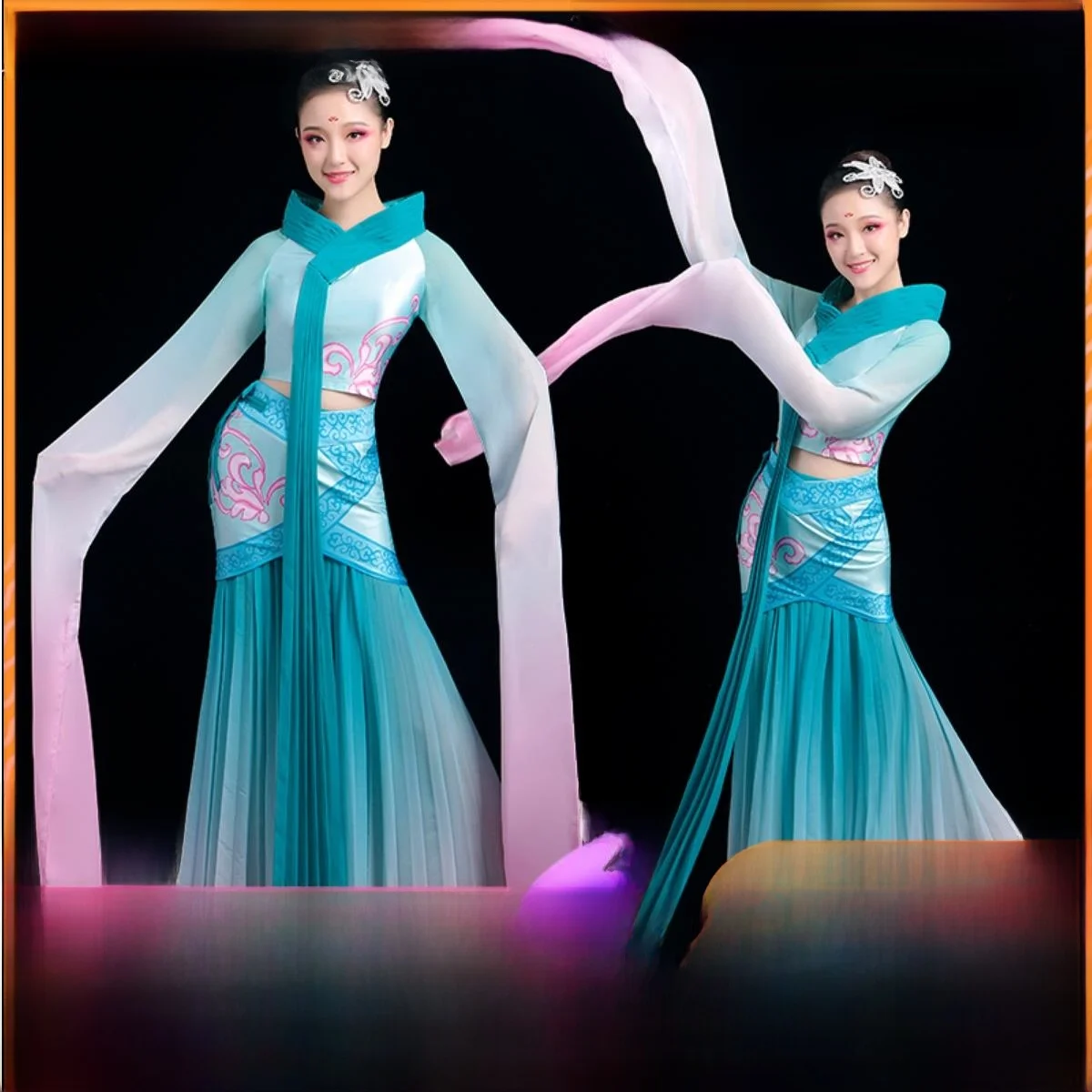 

Оригинальный танцевальный костюм Che Wei для женщин, одежда для выступлений, эфирный танцевальный наряд Ханьфу для сценических выступлений