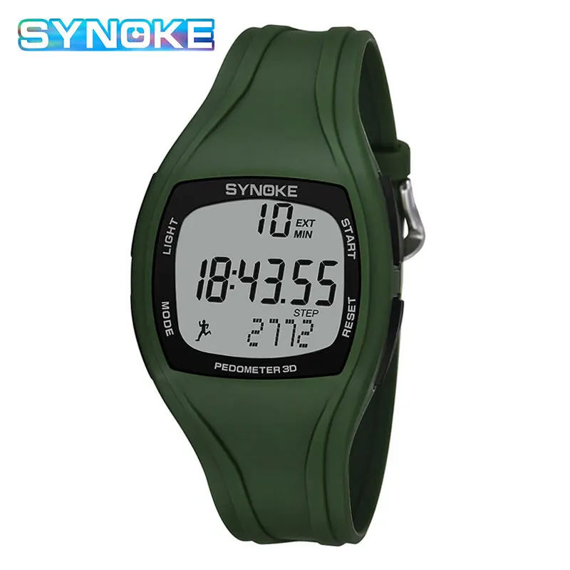 SYNOKE Pedometer Men Watches Multifunction Digital Sports Watch Men's Wristwatch Fashion Retro Male Clock reloj hombre Dropship