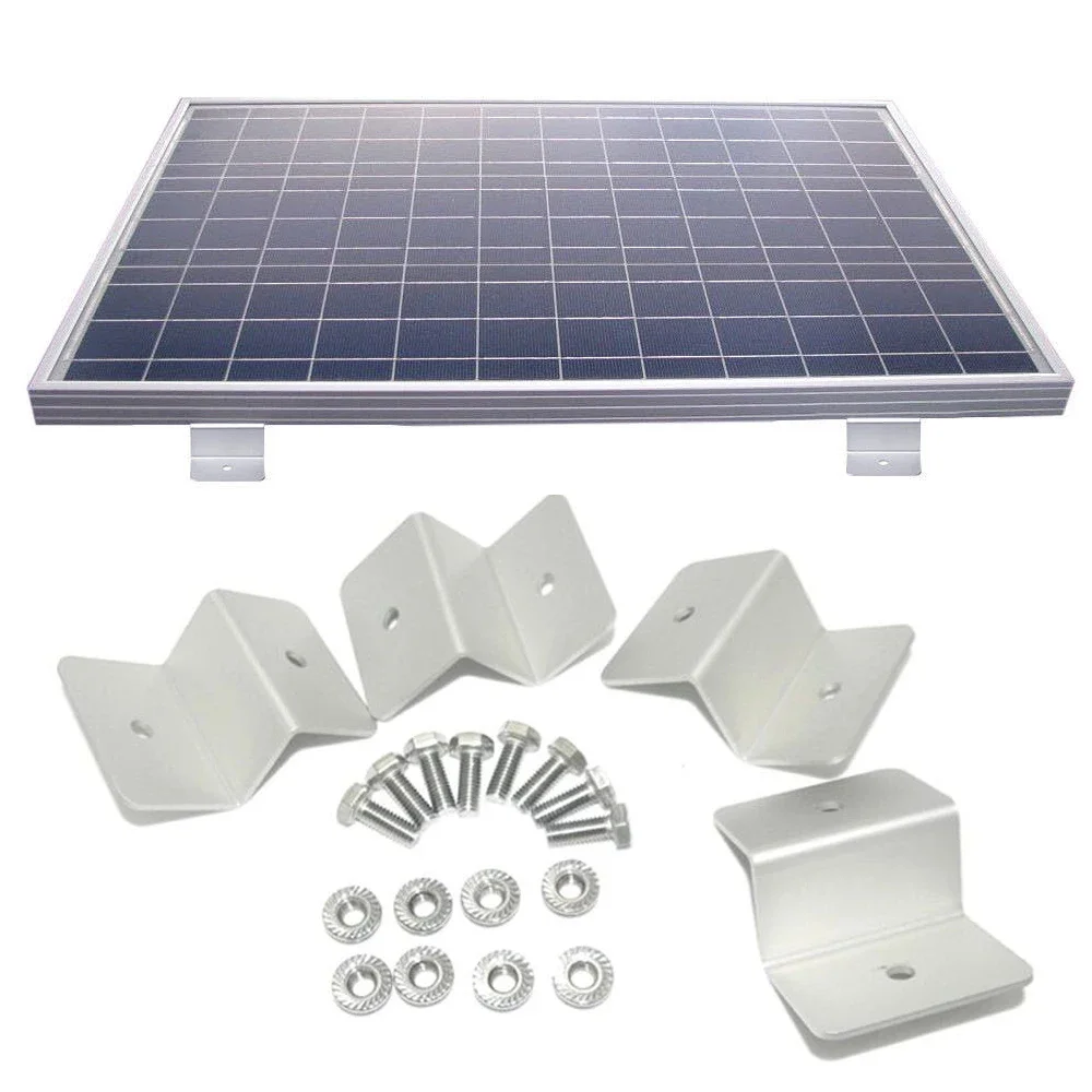 4/8 Piece Set  Aluminum Alloy Solar RV Yacht Photovoltaic Bracket, Z-shaped Bracket Plus Wrench