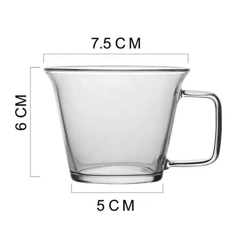 Small Capacity 120ml Heat-Resistant Borosilicate Glass Cup Hand Drip Coffee Aroma Cup Espresso Coffee Sniffing Mug Bariata Tools