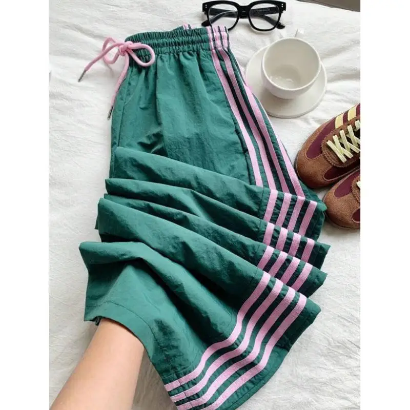 

Casual Color Blo Pants Side Stripe Elastic Waist Head New Sle Ci Walk ort orts Men's Faion Spring Season
