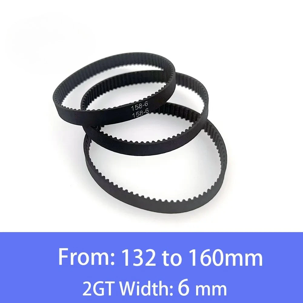 أجزاء طابعة ثلاثية الأبعاد GT2 6 مللي متر حلقة مغلقة المطاط مؤقت اشتعال 132 134 136 138 140 142 144 146 148 150 152 154 156 158 160 مللي متر 2GT 1 قطعة #4