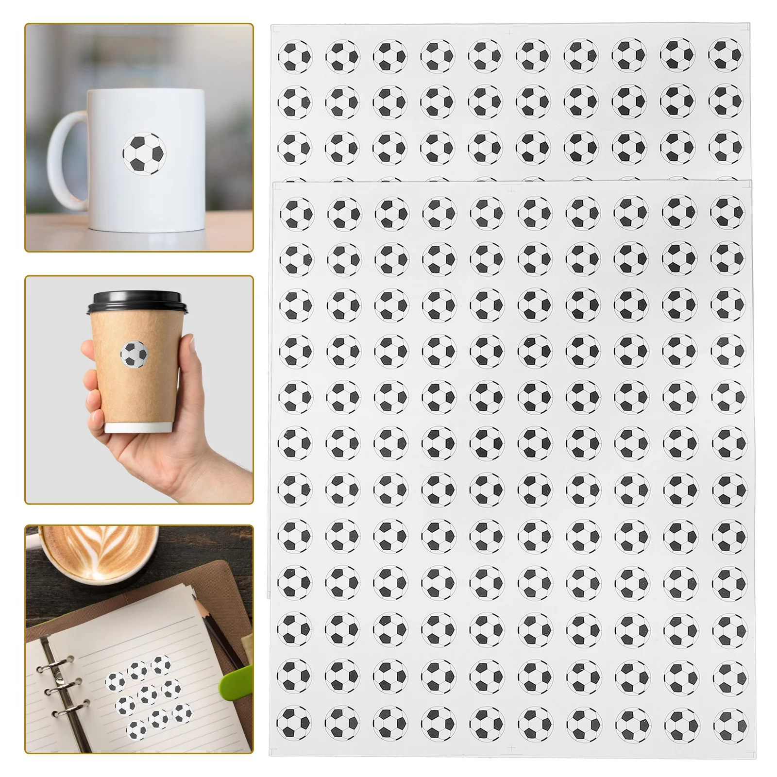 

20 Sheets Football Stickers Soccer Ball Theme Peel Stick Sports Decals for Wall Decoration DIY Football Party Favors