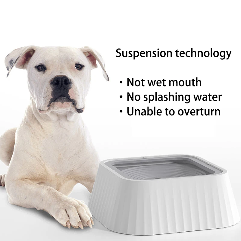 Pet Floating Bowl Spill Proof Pet Water Bowl Slow Drinking Anti-Overflow Anti-Choking Dog Water Bowl Pet Water Bowl Pet Supplies