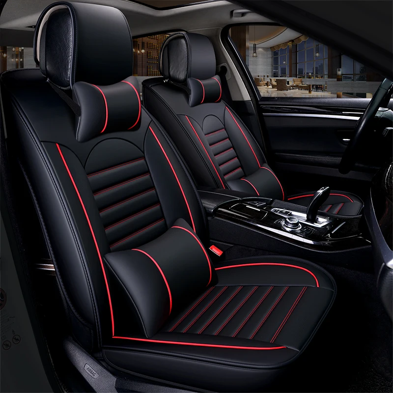 

Full Set Universal Luxury PU Leather 5D Wholesale Car Seats Cover With Pillow