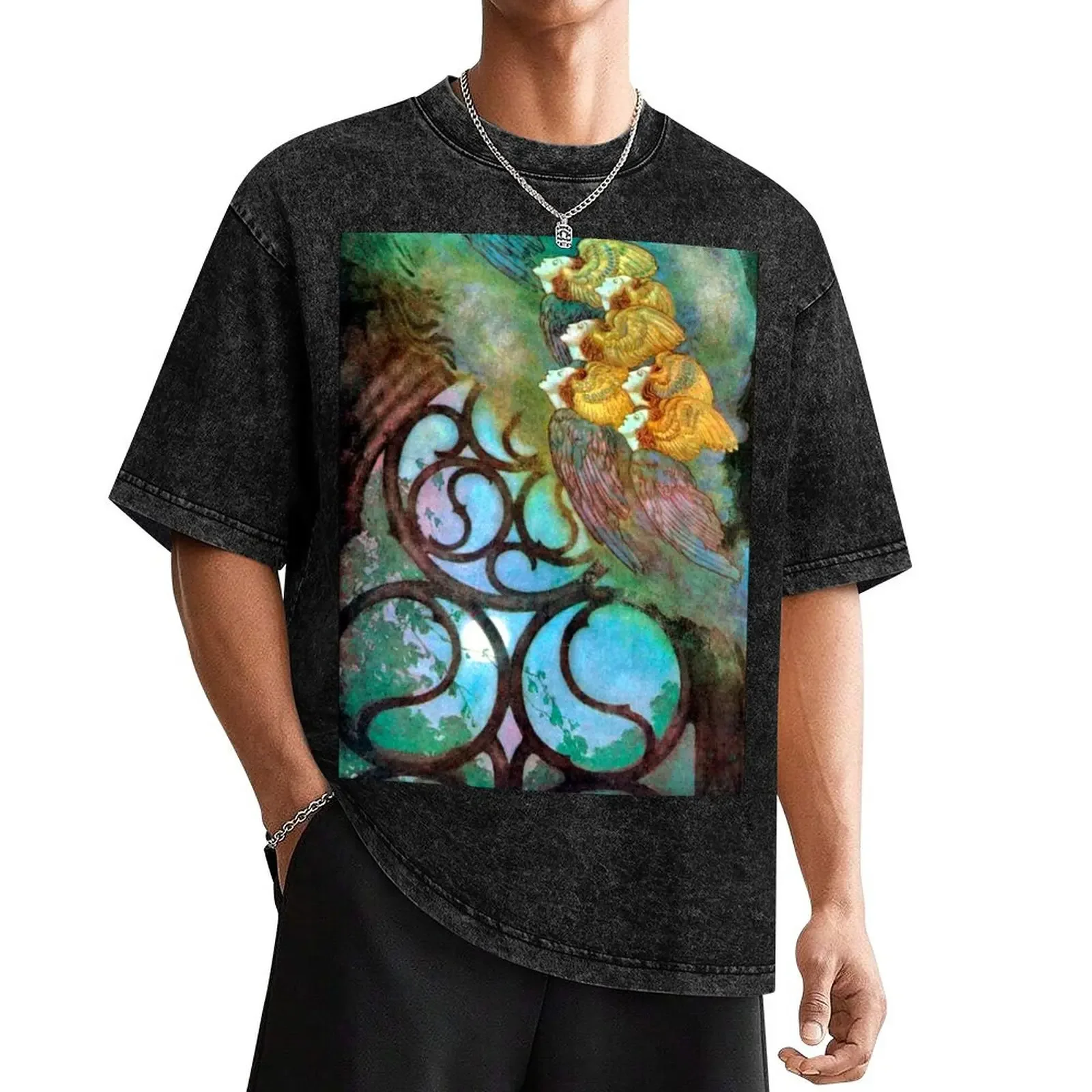 The Bells by Edmund Dulac for Edgar Allan Poe T-Shirt plus size clothes new edition clothing for men