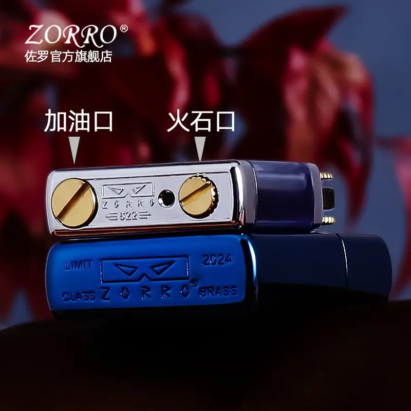 ZORRO New 822 Transparent Compartment High-end Creative Kerosiene Texture Premium Windproof Lighter Men's Holiday Gift