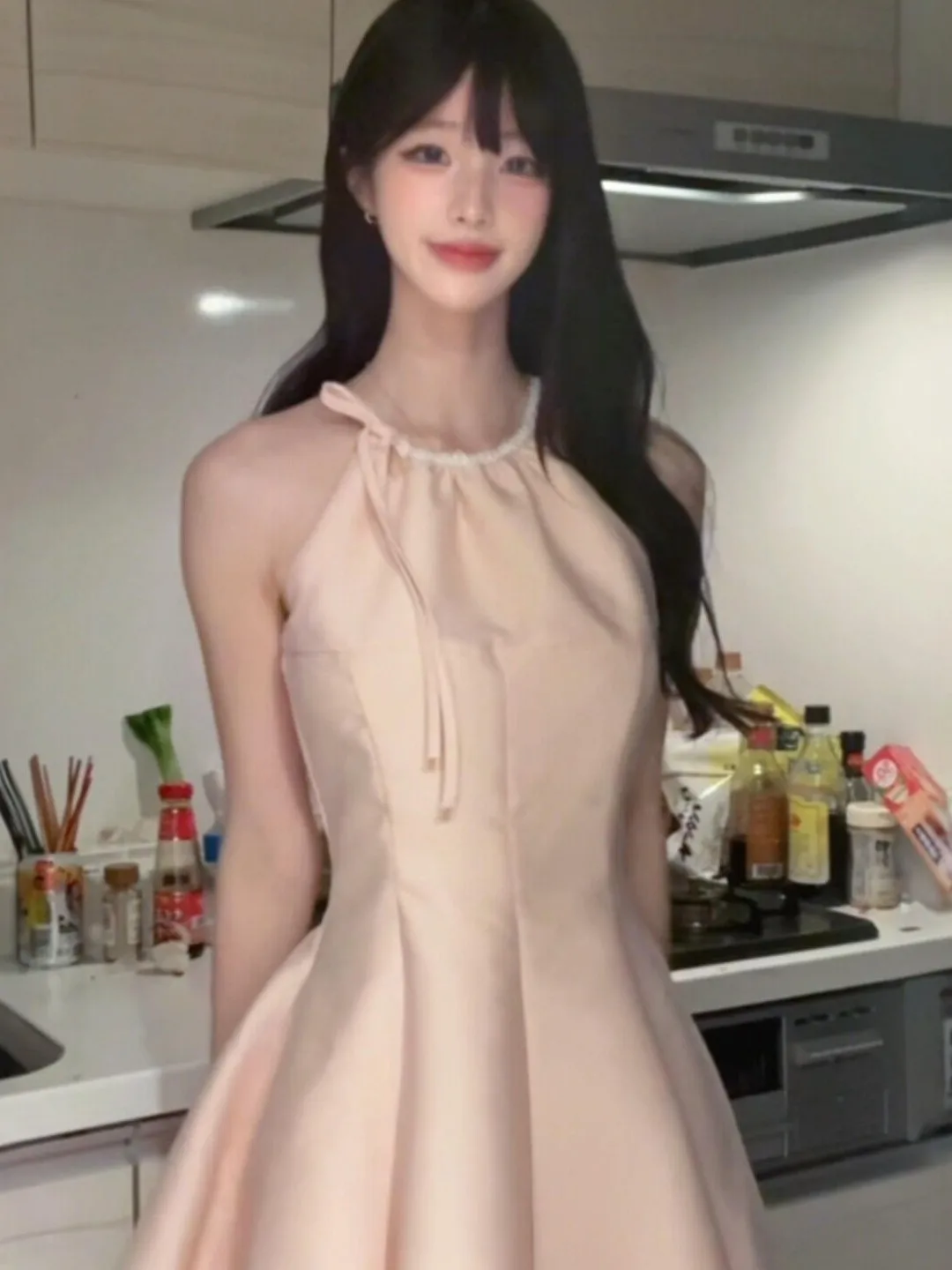 

Sweet Waist-Cinching Pleated Skirt Elegant Summer Dress Gentle Style Midi Dress City Commute Business Party All Seasons