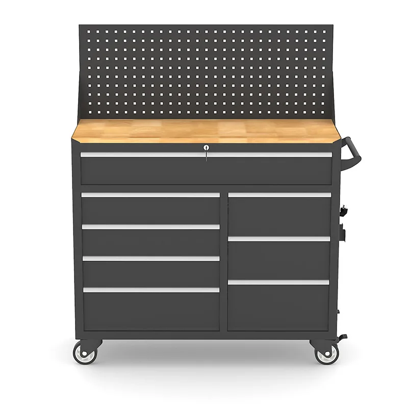 Heavy duty multi-pump tool truck, thickened eight-pump truck, mobile auto repair tool cabinet