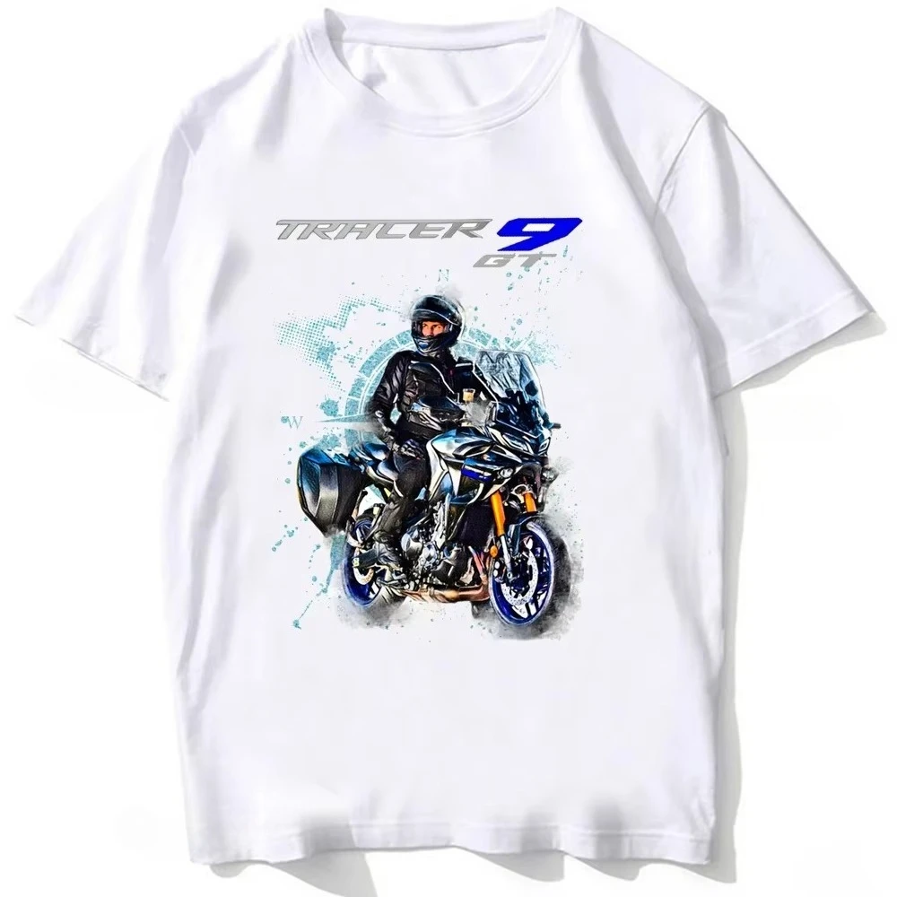 

Tracer 9 GT Motorcycle 2025 Rider T-Shirt New Summe Men's Short Sleeve Moto Sport Boy Casual Tees Cool Riding Tops