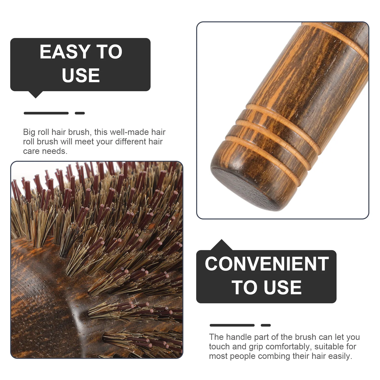 

Roll Hair Brush Curly Hairstyling Blow Drying Brush Hairbrush for Women Girls Soft Bristles Detangling Hair