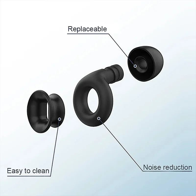 Silicone Sleeping Noise Reducing Earplugs Set Swimming Noise Reducing Earplugs Soundproof Noise Canceling Mute Earplugs image 5