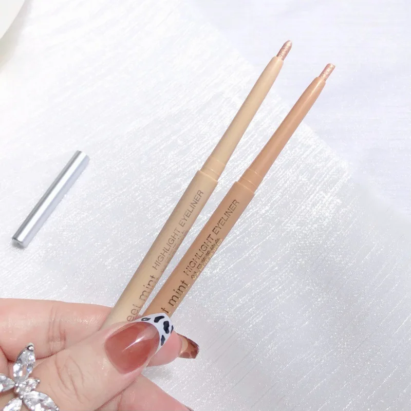 Penna per ombretto glitterata penna per Eyeliner con diamante opaco perlescente evidenziazione impermeabile matita per trucco con baco da seta palpebre lucide