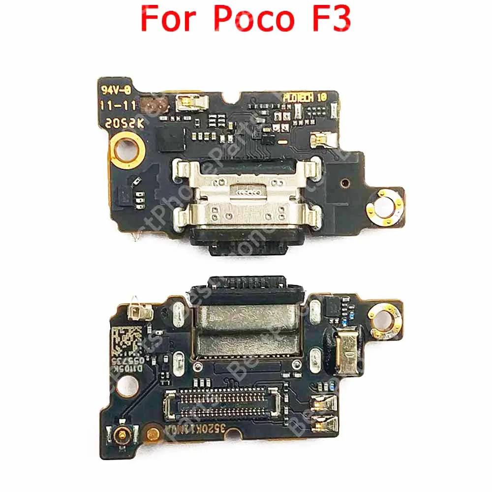 Placa de carga para Xiaomi PocoPhone F1 Poco F2 Pro F3 F4 GT F5, puerto de carga, conector Usb, placa de base Pcb, piezas de teléfono móvil