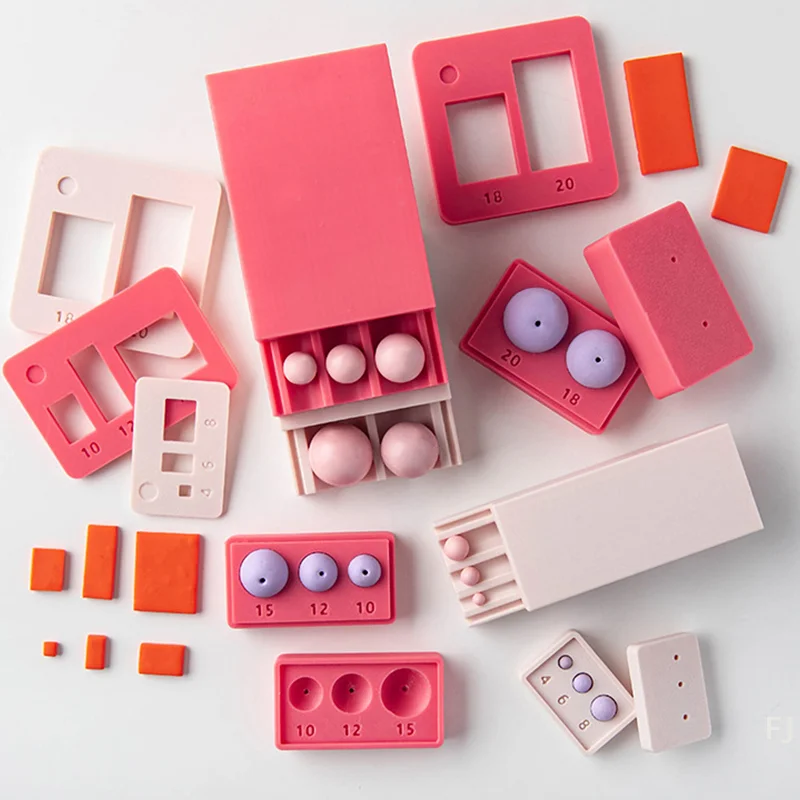 [YU] Многоразмерный создатель шариков из полимерной глины, форма для изготовления шариков из бисера, формирователь и резак для глиняных шаров, сделай сам, для серег, ожерелий, ювелирных изделий