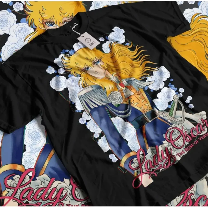 

Rose of Versailles Lady Oscar Retro Anime T-Shirt, Manga Shirt Unisex