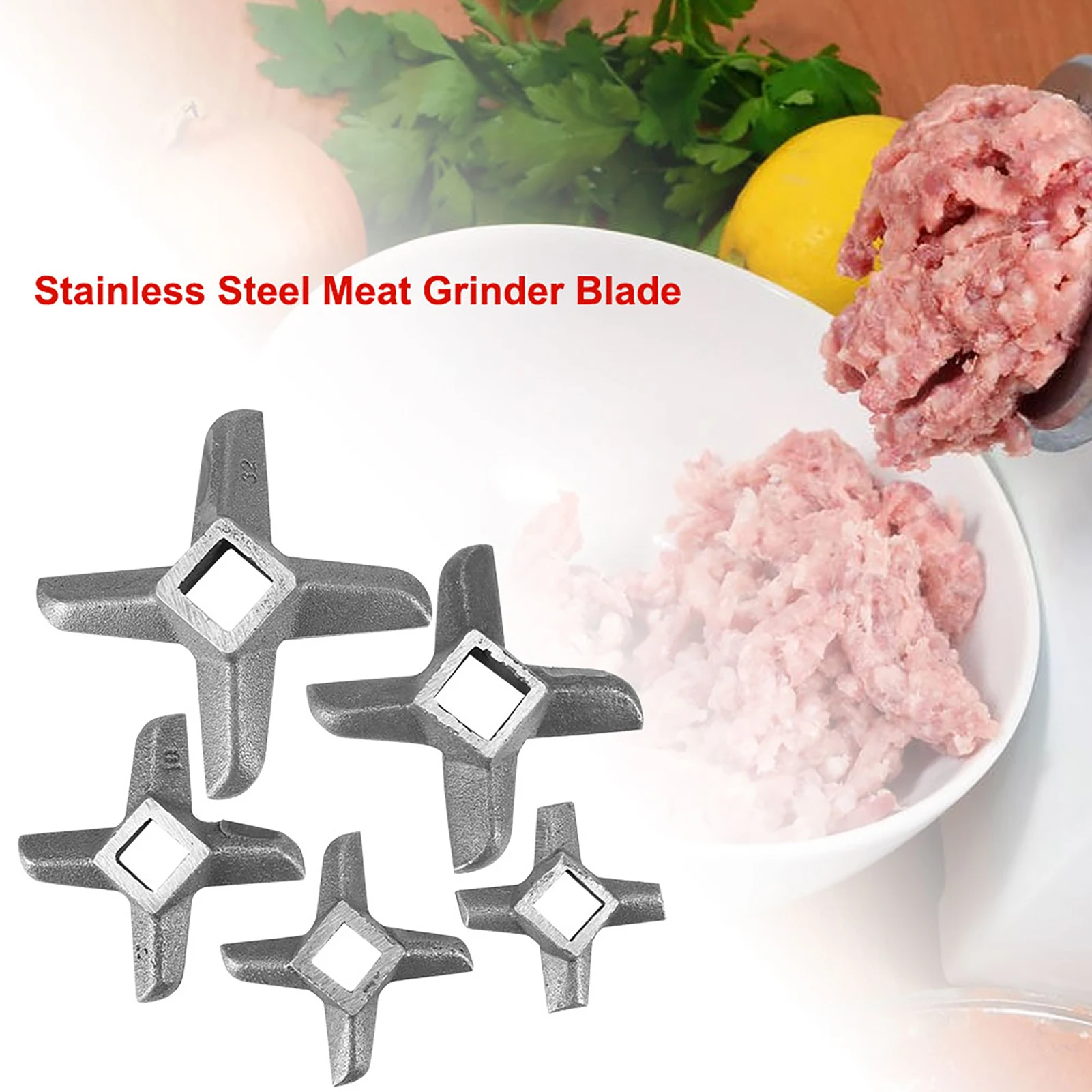 Meat Grinder Knife Mincer Plate Disc Knife with Hole Replacement Accessories With 11/12/14.5mm Inner Hole Kitchen Accessories