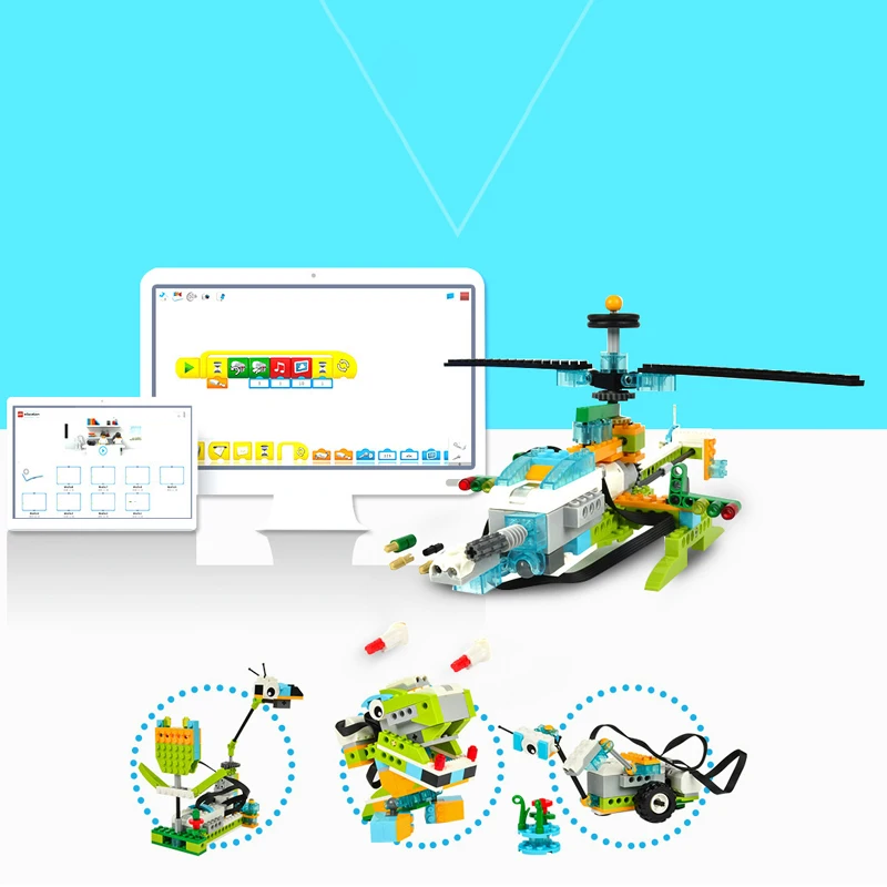 ใหม่ Techncial อะไหล่ Wedo Core ชุดไอน้ําการศึกษาหุ่นยนต์การก่อสร้างใช้งานร่วมกับ 45300 Wedo 3.0 อาคารบล็อกของเล่น DIY