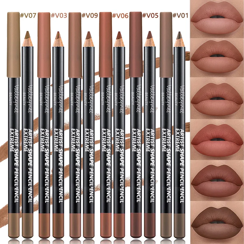 6 قطعة/المجموعة مجموعة تحديد الشفاه كحل مجموعة الشفاه كومبو طويلة الأمد ماتي مقاوم للماء أحمر الشفاه بطانة الشفاه أحمر الشفاه ماكياج الشفاه #4