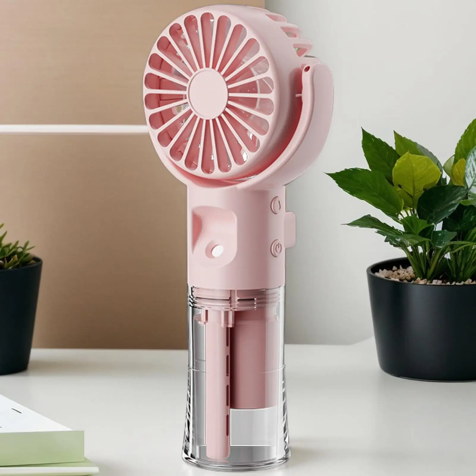 Portable Fan Mini Handheld Humidifier Fan USB Rechargeable Portable Handheld Mist Fan with Humidifier Mini Water Spray Hand Fans
