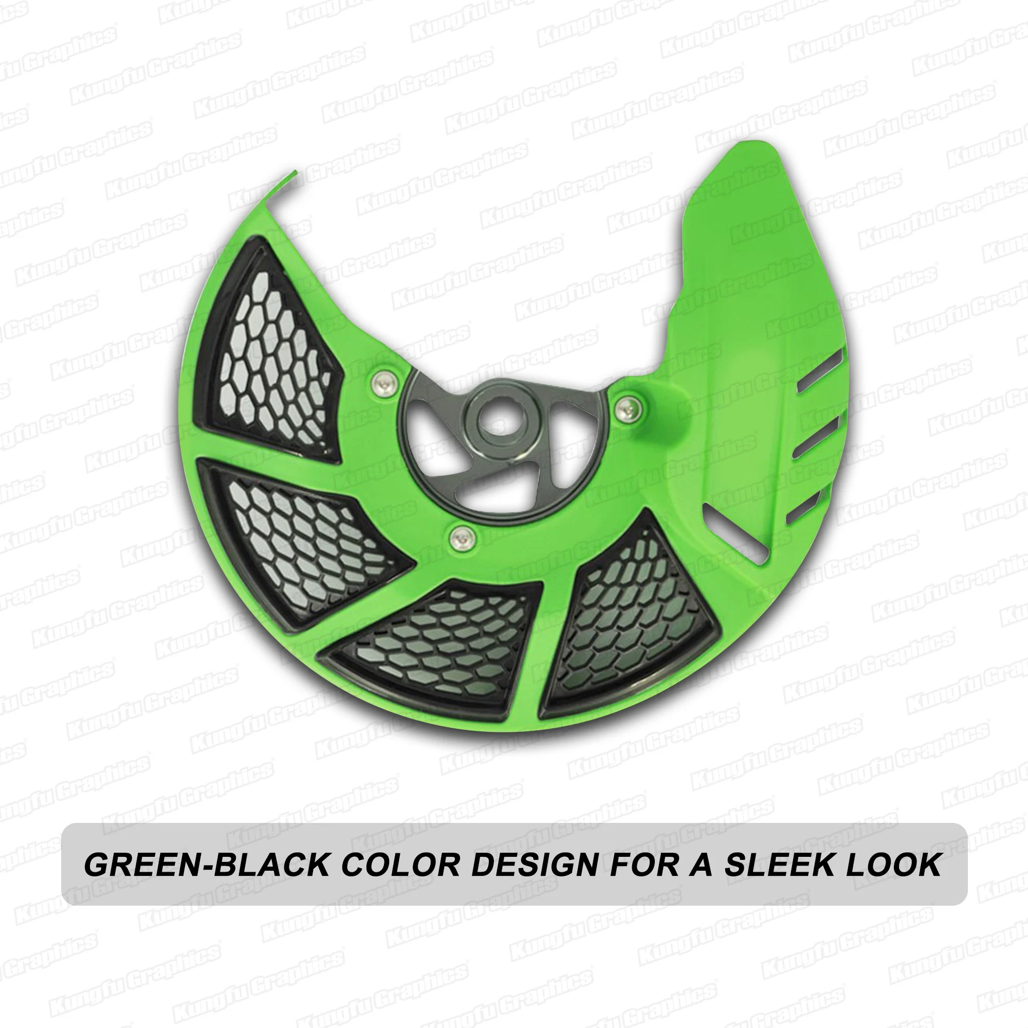JY Racing Motorcycle Front Brake Disc Guard Cover for Kawasaki KX250F KX450F KXF 250 450 2006-2018 / KLX450R 2008 2009 Green - view 4