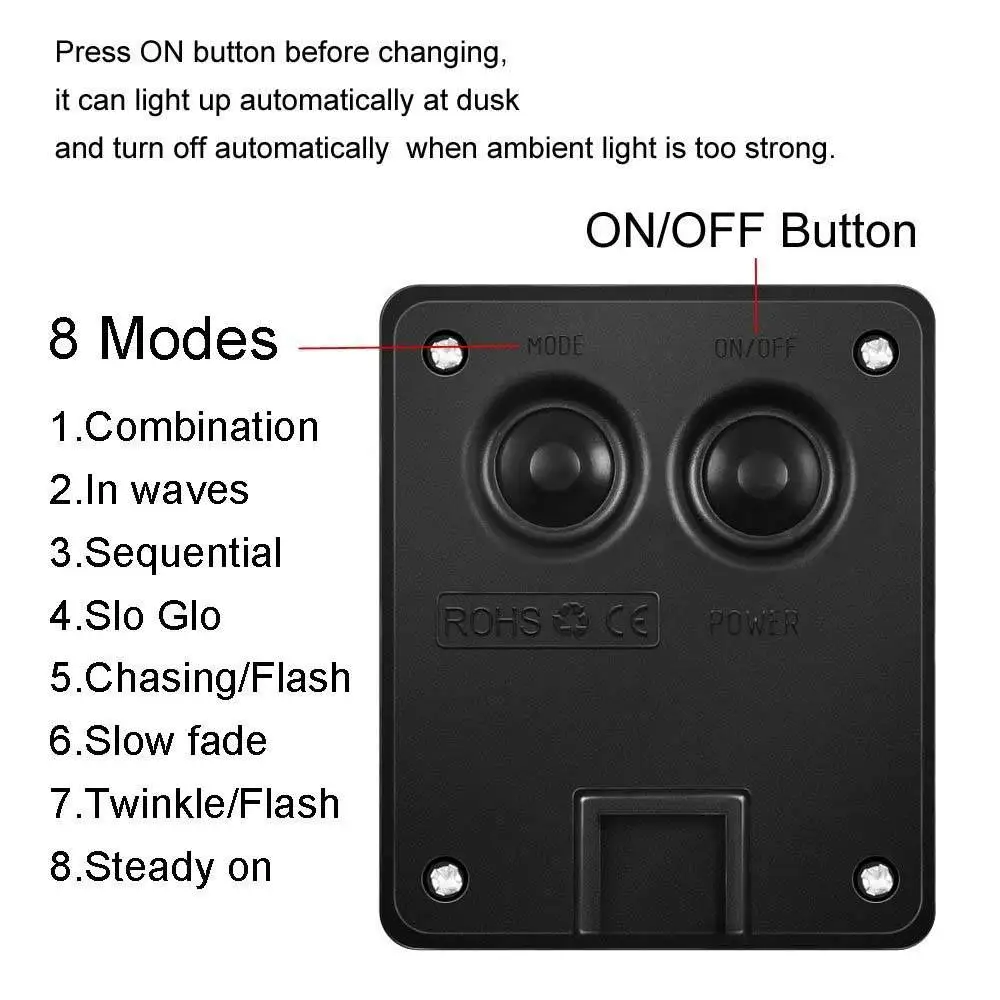 100/200 LEDs Solar LED String Lights 8 Modes Sensor Control Garden Solar Power Fairy Light For Outdoor Party Holiday Decoration