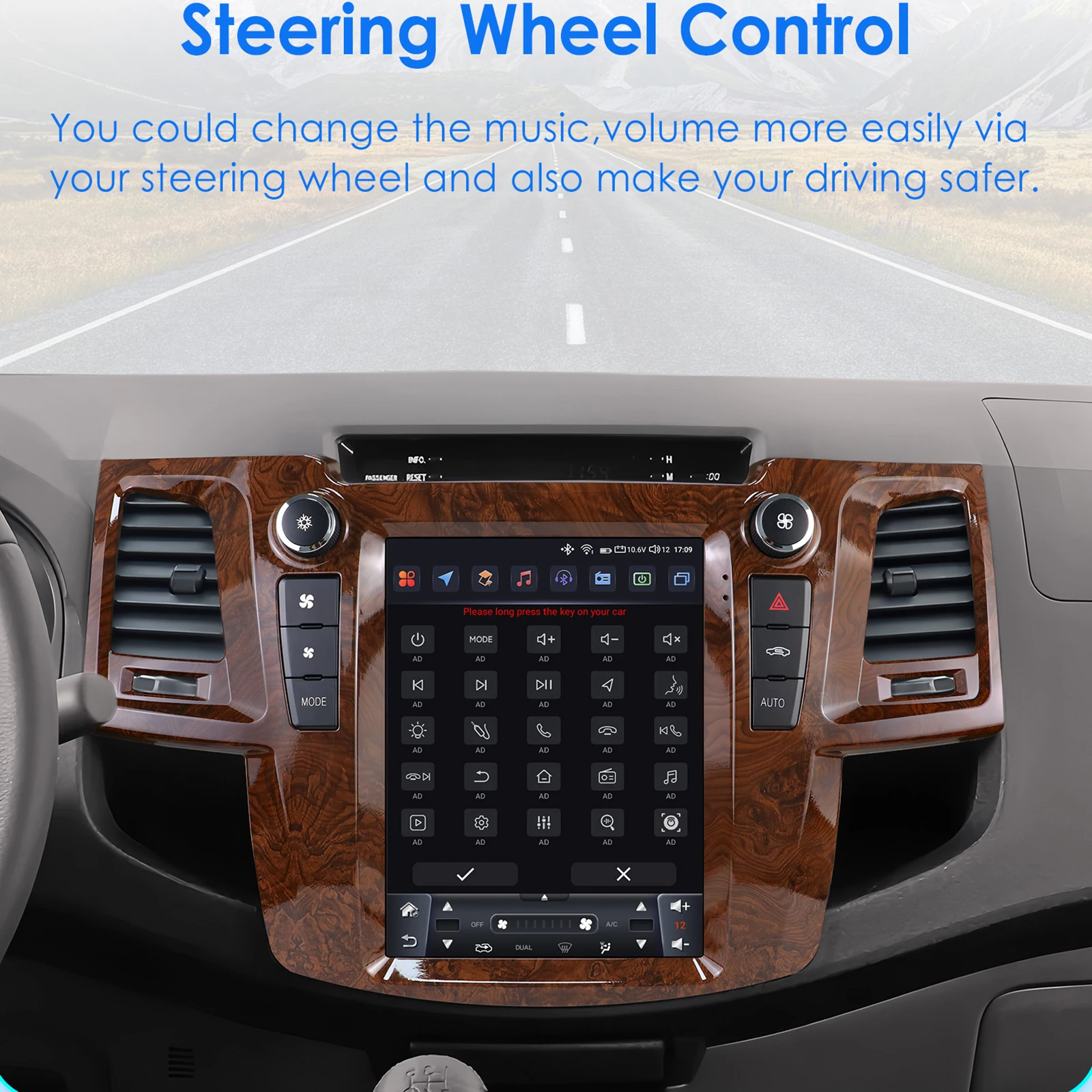 Car Intelligent Systems for Tesla Style 9.7 inch Car Multimedia Player For Toyota Fortuner Vigo Hilux 2005-2014 Radio CarPlay BT