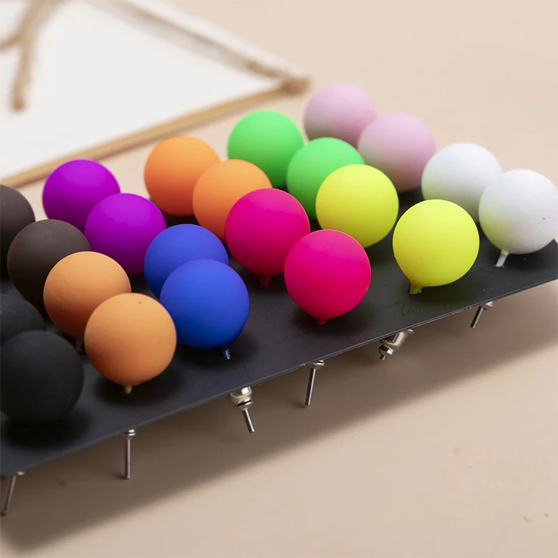 Immagine 6: 12 paia di orecchini a bottone con perline rotonde acriliche colorate carine da 12 mm Set orecchini per orecchie di moda gioielli per regali per ragazze donna