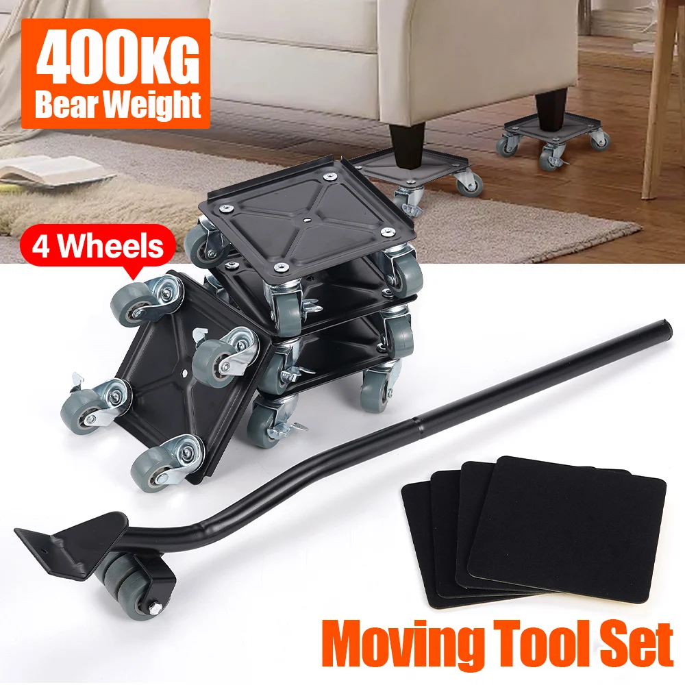 Furniture Moving Transport Roller Set Heavy Duty Furniture Lifting Tool Stuffs Transport Lifter Sliders Roller Moving Device