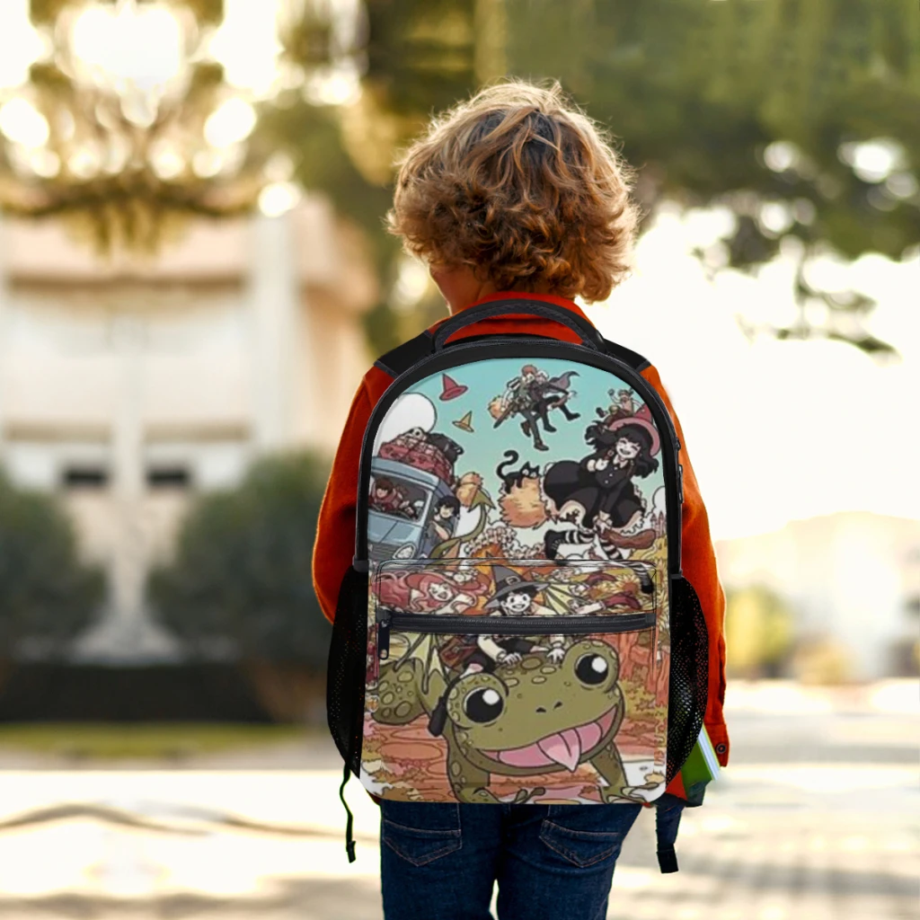 Mochila escolar gigante Carlo para niños, mochila de estudiante de gran capacidad, mochila de estudiante de secundaria de dibujos animados, 17 pulgadas