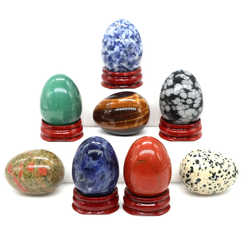 40x30mm Yoni Egg Healing Crystal Stone Natural Gems Chakra Yoga Reiki Energy Quartz Mineral Specimen Home Room Decor Easter Gift