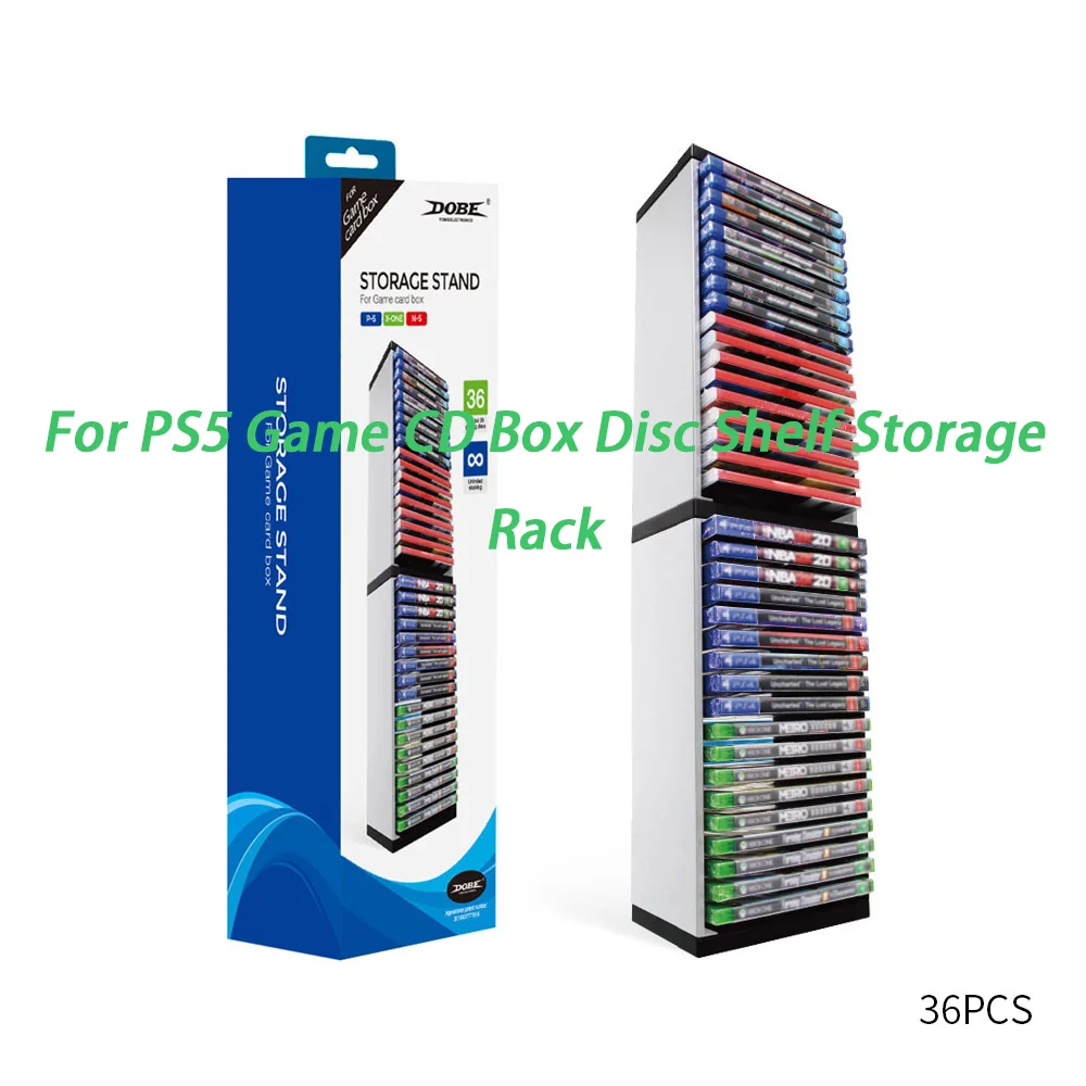 

For PS5 game disc box disc holder storage rack for PS5 host disc double-layer storage box holder can store 36 sheets