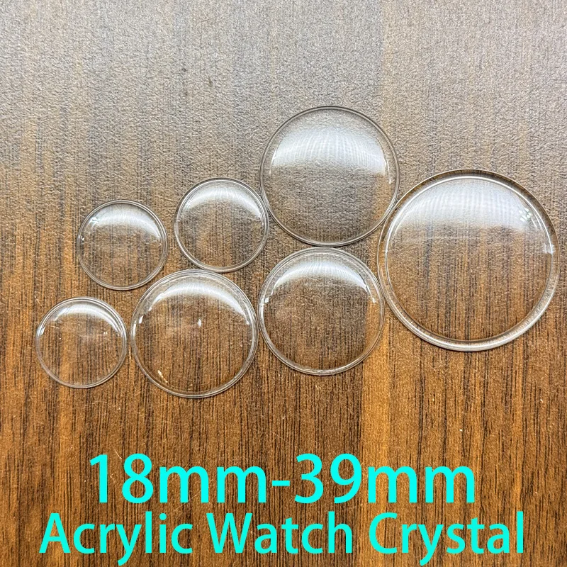 Dome Acrylic Watch Crystal 18mm-39mm Watch Glass Repair Parts Universal Fat Face Watch Mirror Acrylic Watch Mask Wholesale