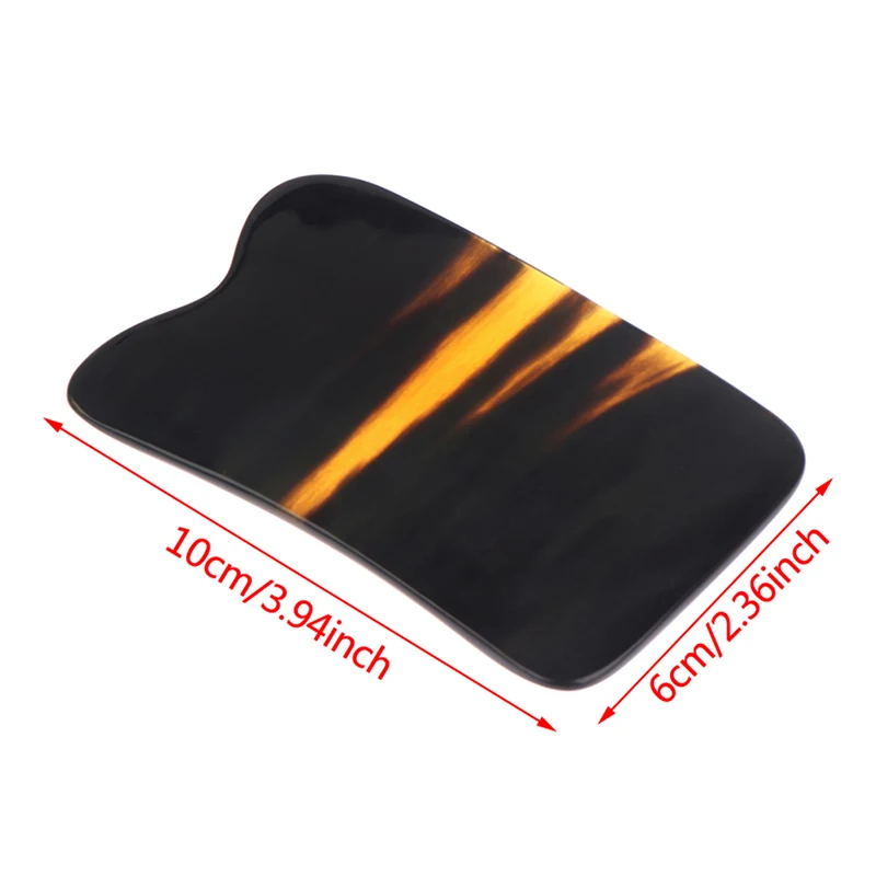 1pc Natural Horn Guasha Board Body Massager Scraping Plate SPA Acupoint Stone Scraper Chinese Tradition Health Care Massage Tool