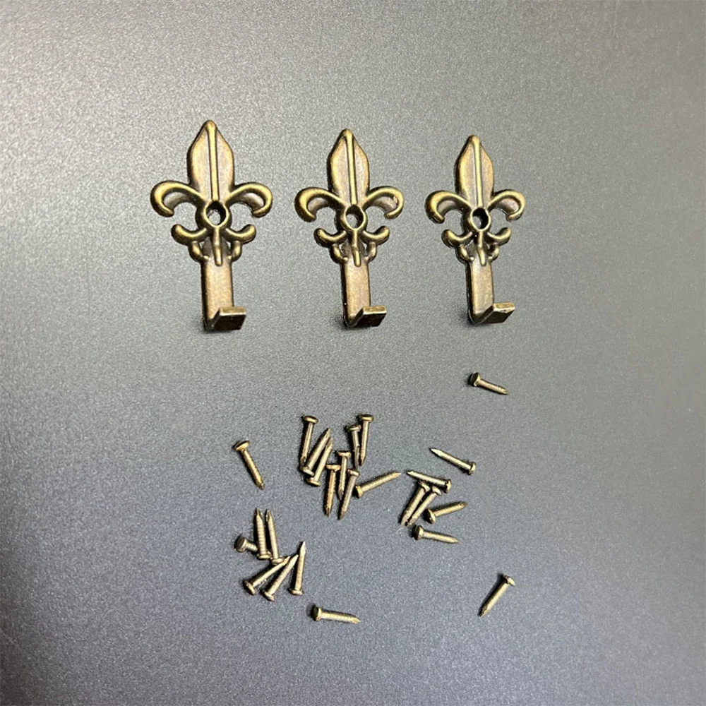 10Pcs Bathroom Wall Hooks Key Holder Home Decoration Hanger for Hanging Towel Clothes Hat Bag Kitchen Room Fittings with Screws