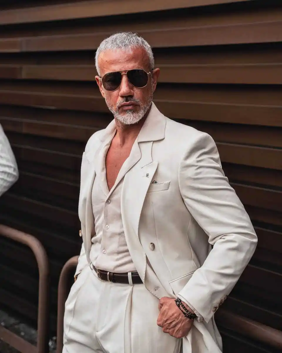 Classic Fit Wedding Tuxedos 2 Piece Set Jacket Pants Double Breasted Men Suit Party Show Prom Male Wear Suits Customized