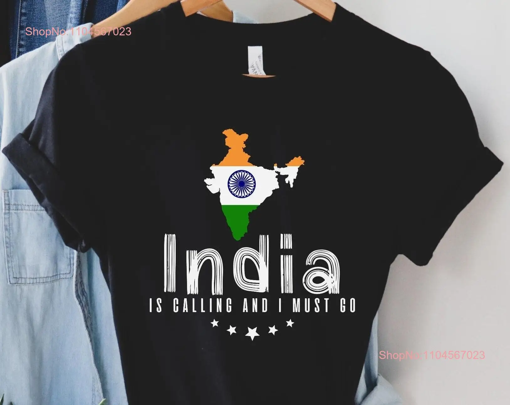 الهند تدعو ويجب أن أذهب تي شيرت محبي السفر رحلة هندية عطلة سياحية بأكمام طويلة أو قصيرة #1