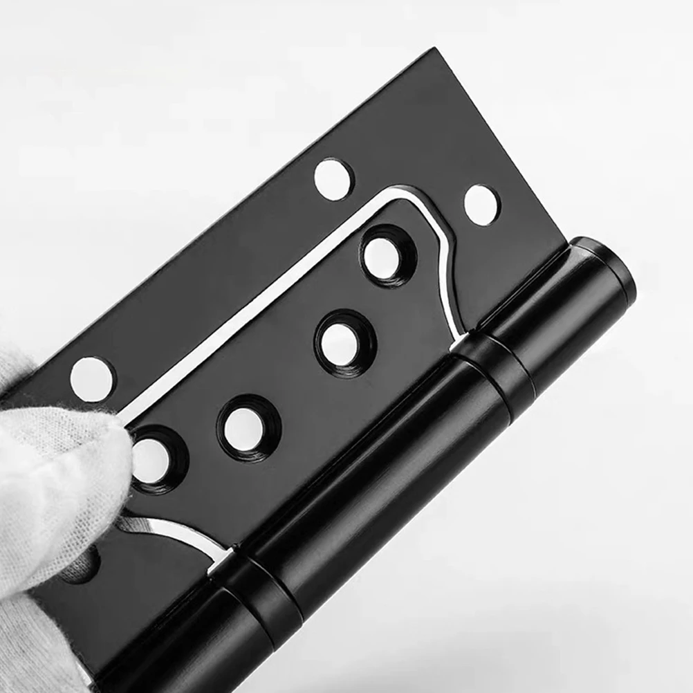 

3 Pcs Black Hinge Door Loose-leaf Hinges Stainless Steel Mute Flat Sub-door Thickened
