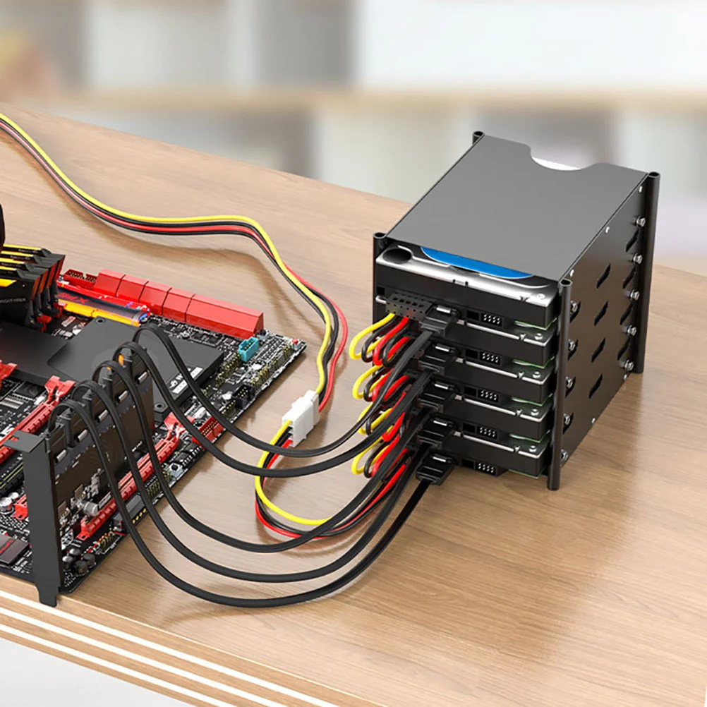 

15-Pin Power Splitter Cord 1 to 5 Ports Dual Voltage 5V 2a 12V 2a Thick Copper Cable Optical Drive Power Adapter